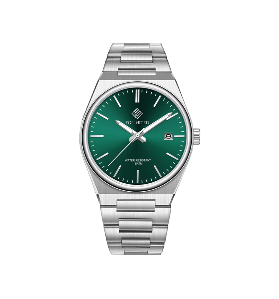 ADNAA Men’s Chronograph Green Dial Stainless Steel Watch-FG5002